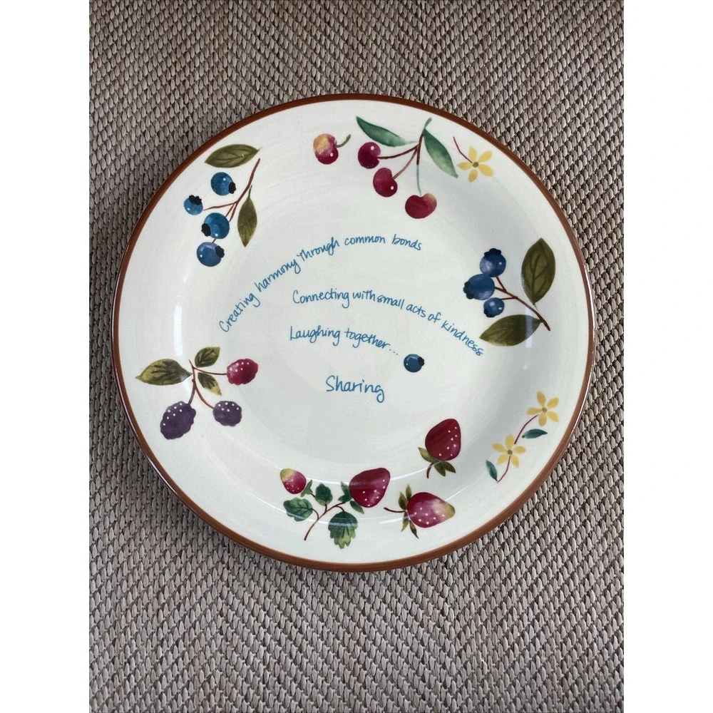 Longaberger Fruit Meledy Berries Serving Plate Sharing 11.25